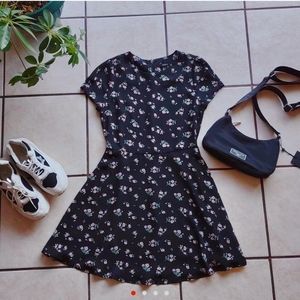 Black floral dress